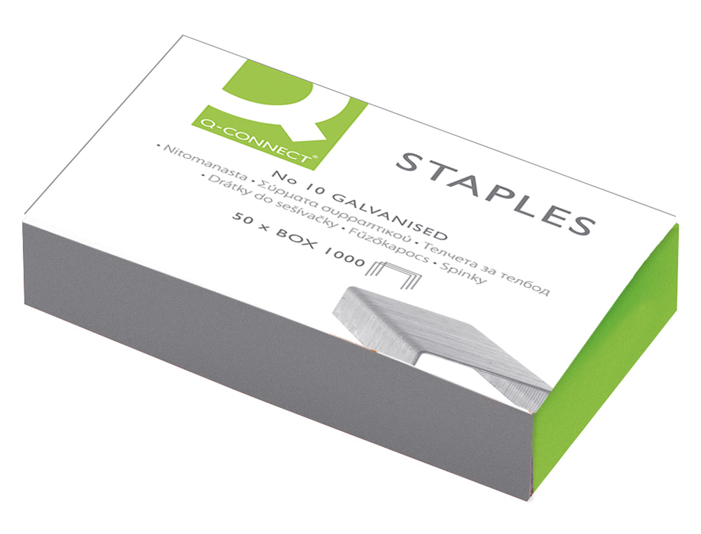 AGRAFES Q-CONNECT GALVANIZADOS, CAIXA1000. - N. 10