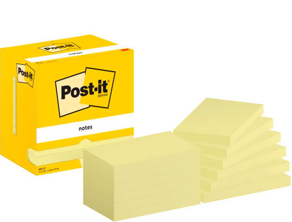 BLOCO DE NOTAS ADESIVAS POST-IT POST-IT AMARELO 76 X 127 MM