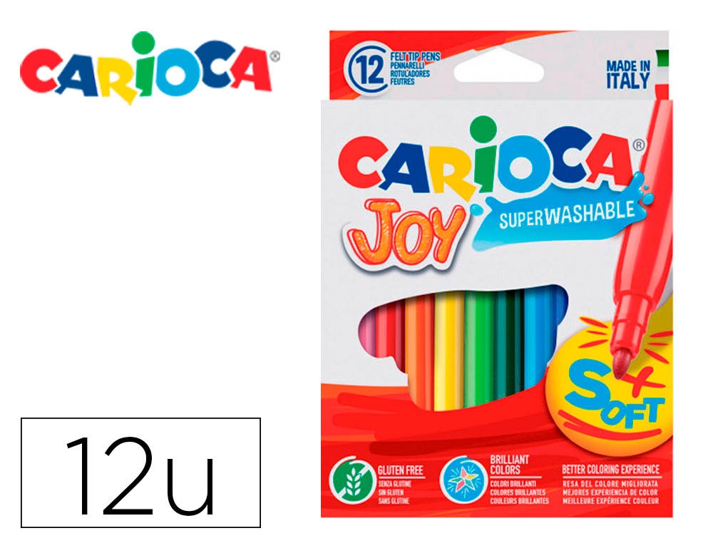 MARCADOR CARIOCA JOY CAIXA DE 12 CORES