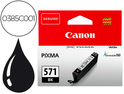 TINTEIRO CANON CLI-571 PIXMA MG6852 / TS6050 / TS8050 PRETO