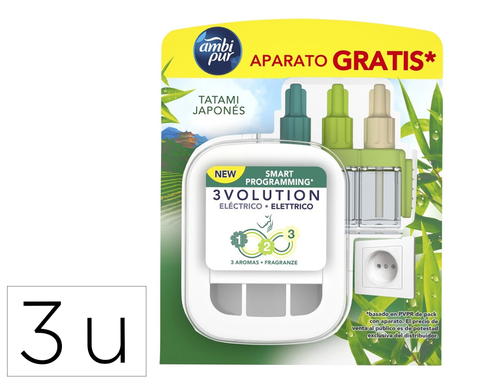 AMBIENTADOR AMBI PUR ELECTRICO 3 VOLUTION JAPONES RECARGA 21,5 ML