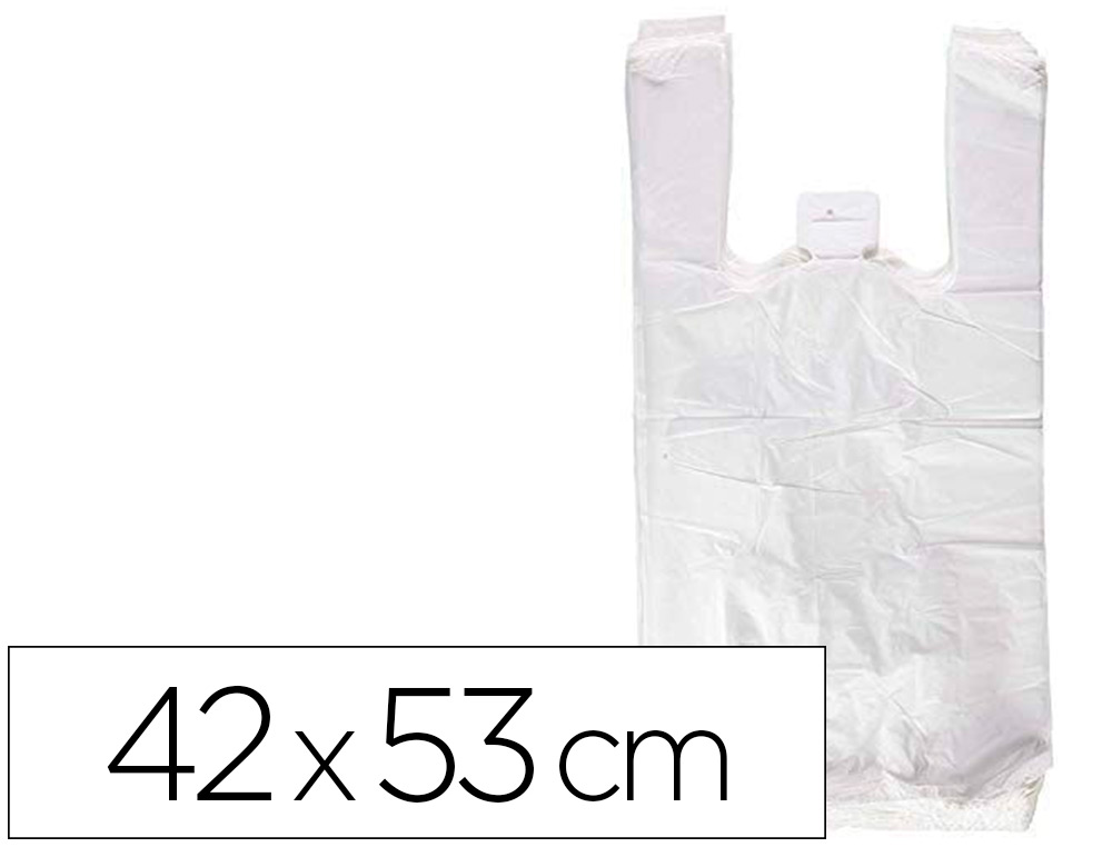 BOLSA RECICLADA 70% BRANCA 50 MC 42X53 CM APTA LEGISLACAO DE BOLSAS 2021