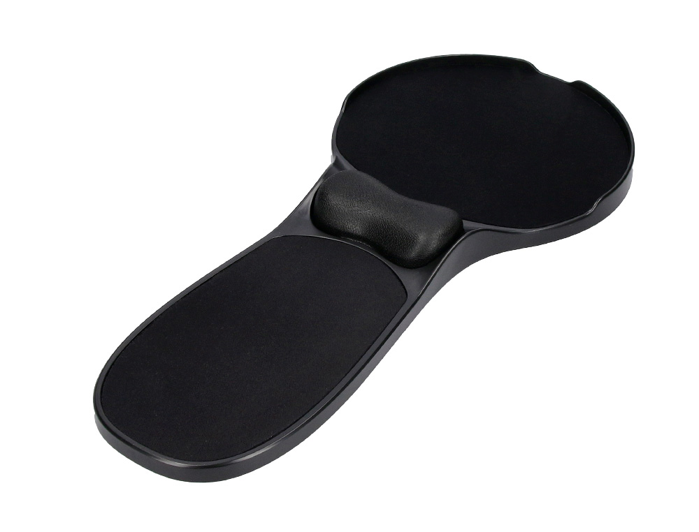 APOIO DE BRACOS ERGONOMICO Q-CONNECT COM TAPETE DE RATO E APOIO DE PULSOS PRETO 220X140X480 MM