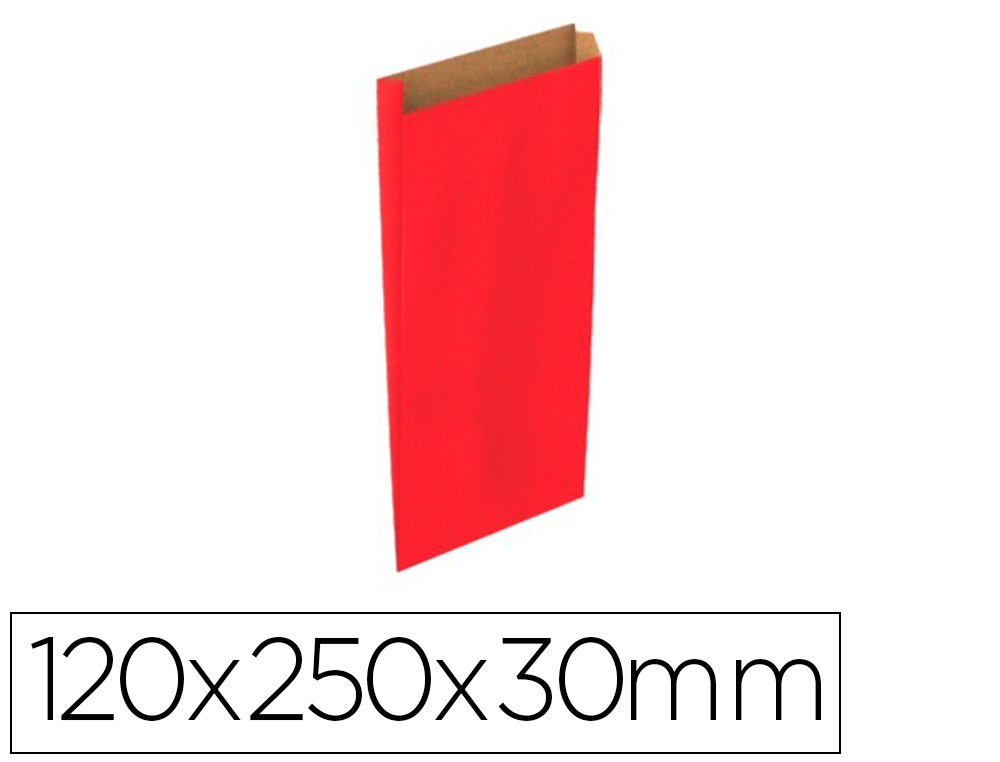 ENVELOPE BASIKA KRAFT VERMELHO COM FOLE XS 120X250X30 MM PACK DE 25 UNIDADES