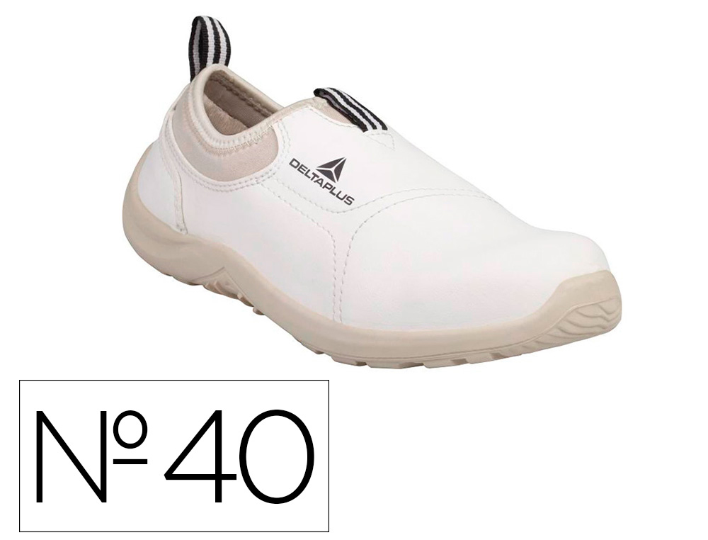 SAPATOS DE SEGURANCA DELTAPLUS MICROFIBRA PU SOLA PU MONO-DENSIDADE COR BRANCO TAMANHO 40