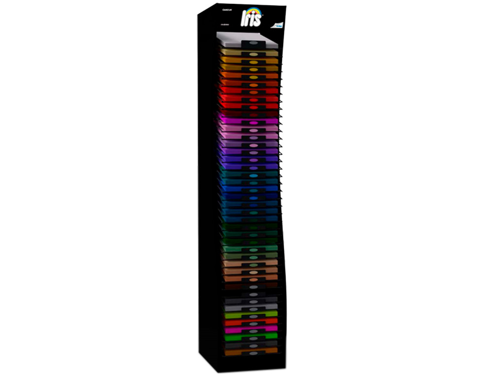 EXPOSITOR CARTOLINA GUARRO IRIS DIN A3 COM 42 ESTANTES 2000X335X520 MM