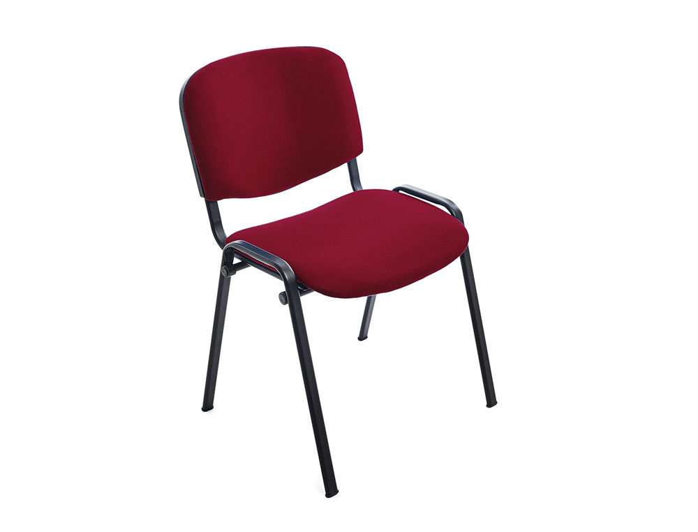 CADEIRA ROCADA CONFIDENTE ESTRUTURA METALICA ASSENTO TECIDO ANTI FOGO BORDEAUX 570X410X810 MM