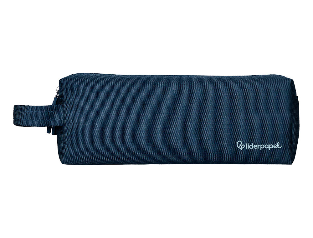 ESTOJO ESCOLAR LIDERPAPEL RETANGULAR COM ASA 2 FECHOS 210X80 MM AZUL MARINHO