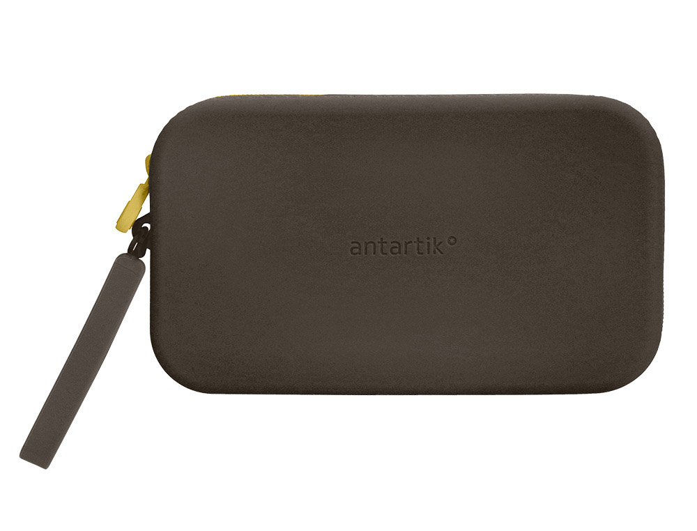 ESTOJO ESCOLAR ANTARTIK TROPICAL DIVE SILICONE SOFT RETANGULAR 190X120X25 MM PRETO
