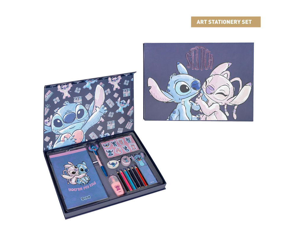 CONJUNTO DE ARTIGOS PAPELARIA CERDA STITCH DISNEY