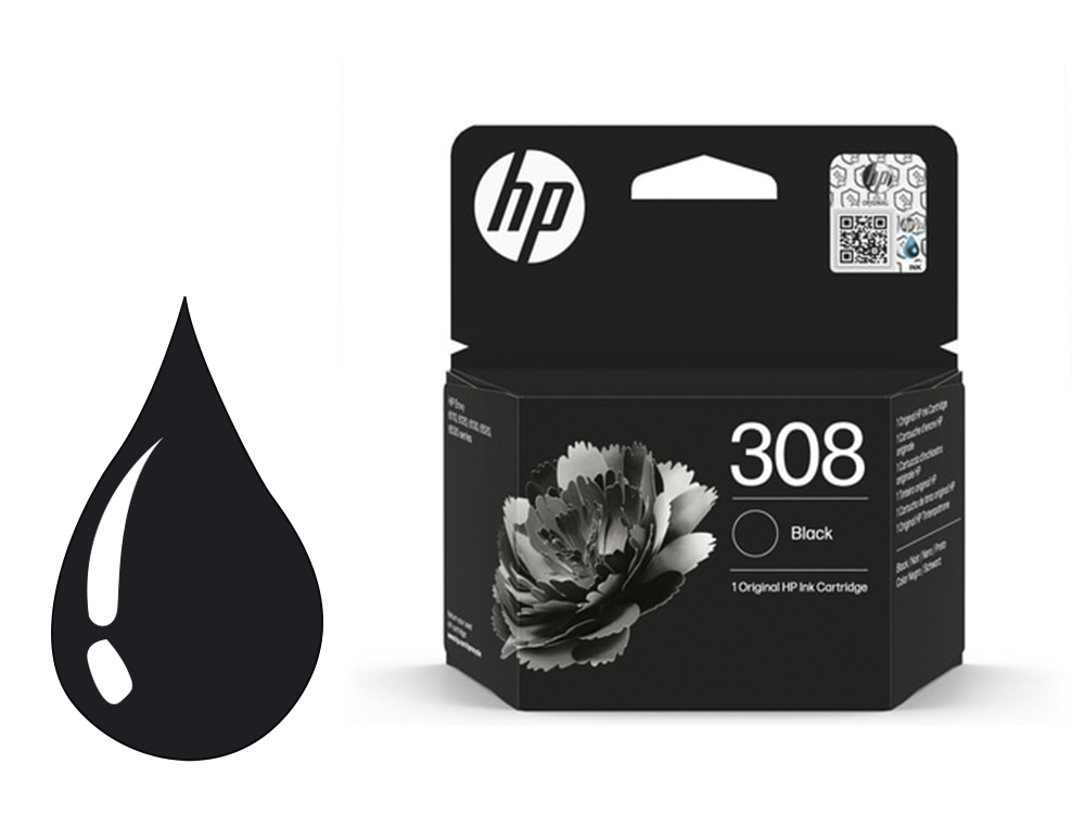 TINTEIRO HP 308 PRETO ENVY 6110/6120/6130/6520/6530 160 PAGINAS