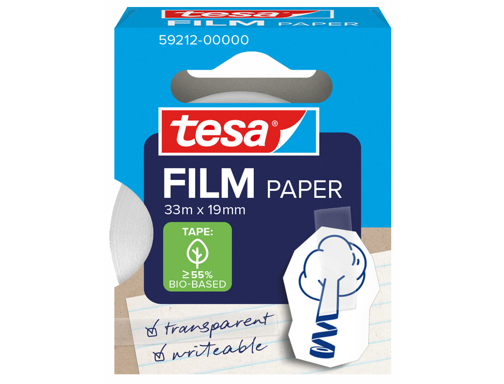 FITA ADESIVA TESA PAPEL TRANSPARENTE 33 MT X 19 MM