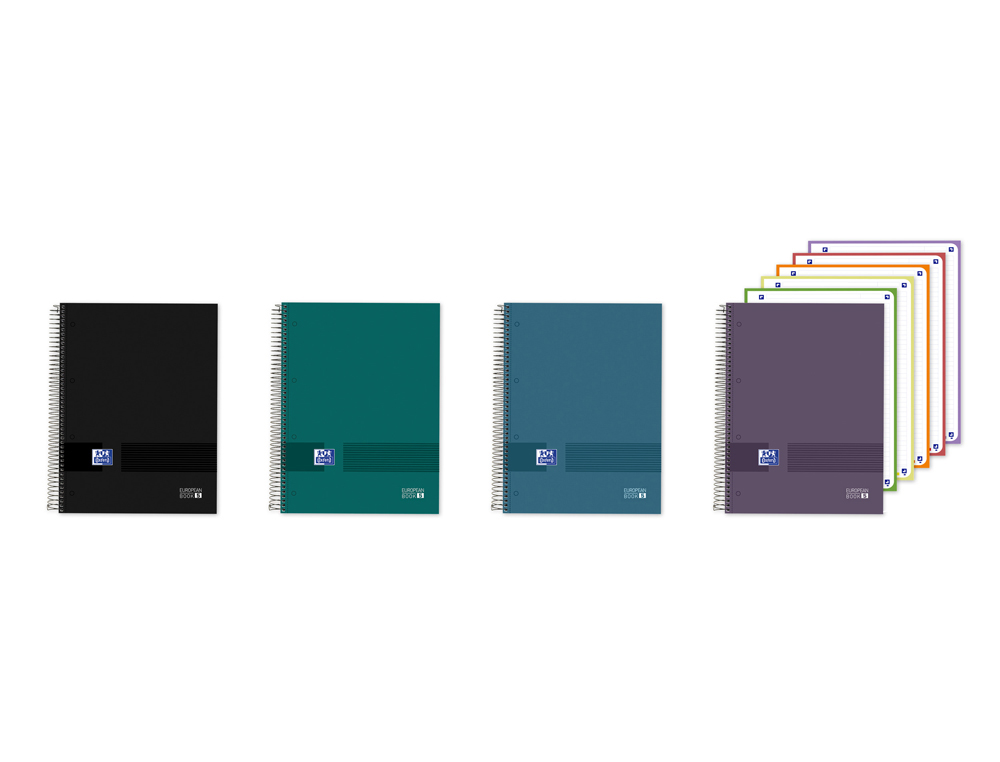 CADERNO ESPIRAL OXFORD EUROPEANBOOK MULTI CAPA EXTRA DURA DIN A4+ 120 FOLHAS PAUTADO