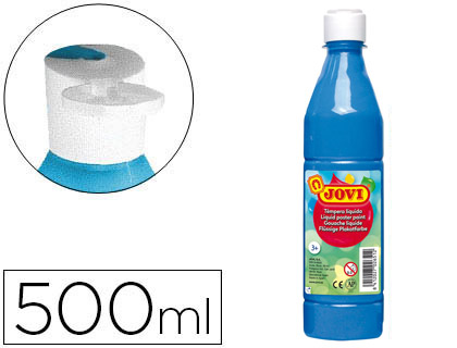 GUACHE LIQUIDO JOVI 500 ML AZUL CYAN