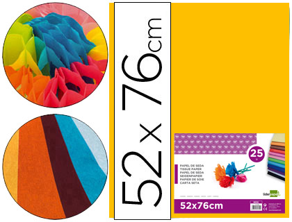 PAPEL SEDA LIDERPAPEL 52 X 76 CM 18 GR LARANJA EMBALAGEM DE 25 FOLHAS
