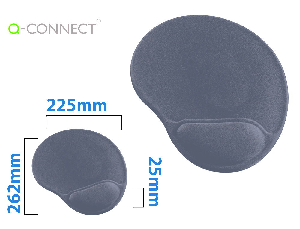 TAPETE PARA RATO Q-CONNECT COM APOIO DE PULSO EM GEL BASE ANTIDESLIZANTE