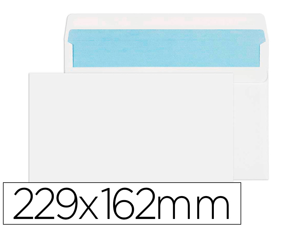 ENVELOPE LIDERPAPEL N.11 C5 BRANCO 162X229 MM TIRA DE SILICONE PACK DE 500 UNIDADES