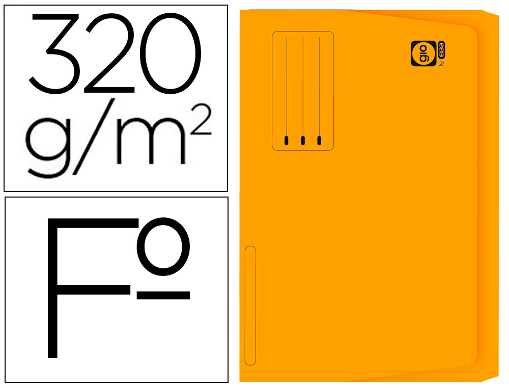 CLASSIFICADOR GIO EM CARTOLINA FOLIO POCKET AMARELO COM BOLSA E ABA
