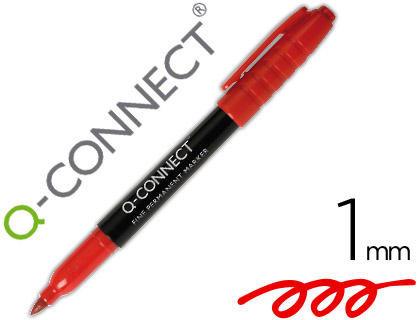 MARCADOR Q-CONNECT PARA CD/DVD PONTA FIBRA PERMANENTE VERMELHO PONTA REDONDA 1,0 MM