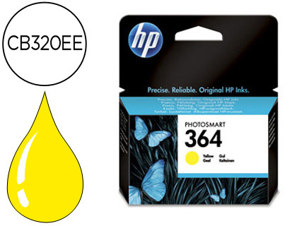 TINTEIRO HP 364 AMARELO PHOTOSMART PREMIUM - C309A / SERIES C5300 / C6300 / B8500 / D5400 -300PAG