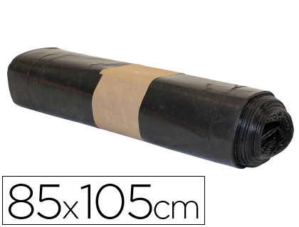 SACO DE LIXO INDUSTRIAL BISNAGA PRETA 85X105CM GALGA 120 ROLO DE 10 UNIDADES