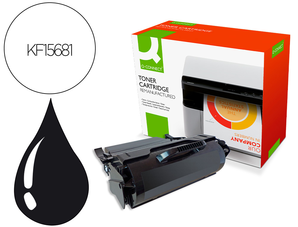 TONER Q-CONNECT COMPATIVEL LEXMARK T650 PRETO 25.000 PAG