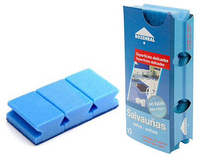 ESFREGAO DE ESPONJA AZUL BICAPA PACK DE 3 UNIDADES