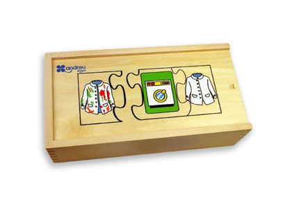 PUZZLE ANDREUTOYS MADEIRA SEQUENCIAS TEMPORAIS 10 PUZZLES 24X12X6,5 CM