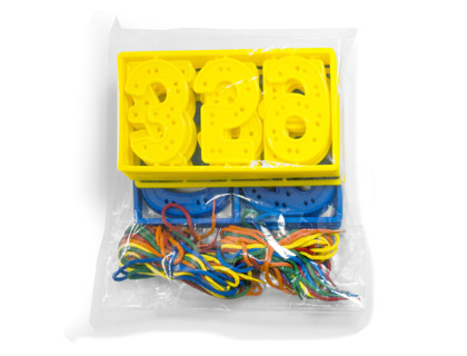 JOGO MINILAND NUMEROS PARA COSER 7 CM 40 PECAS + 20 CORDOES