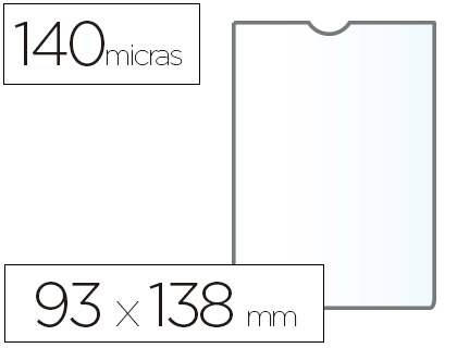 BOLSA CATALOGO ESSELTE PLASTICO 140 MICRONS MEDIDAS 93X138 MM
