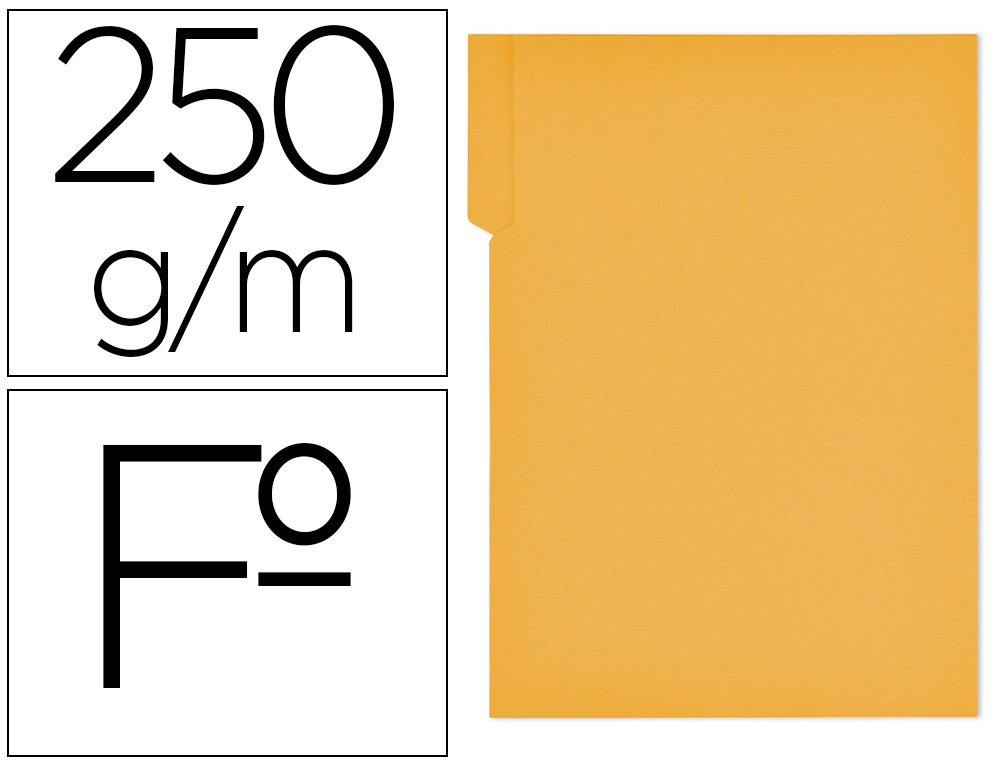 CLASSIFICADOR GIO EM CARTOLINA FOLIO PESTANA DIREITA 250 GR AMARELO