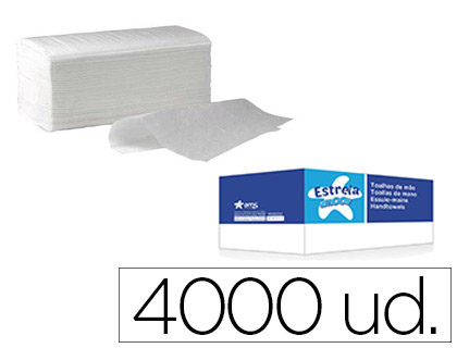 TOALHETE DE PAPEL SECA MAOS AMOOS 2 FOLHAS 21X22 CM CAIXA DE4000 UNIDADES