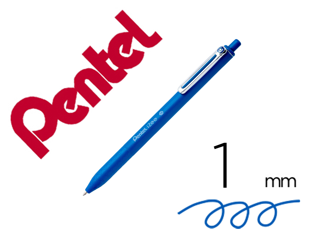 BOLIGRAFO PENTEL IZEE PUNTA 0,7 MM RETRACTIL AZUL