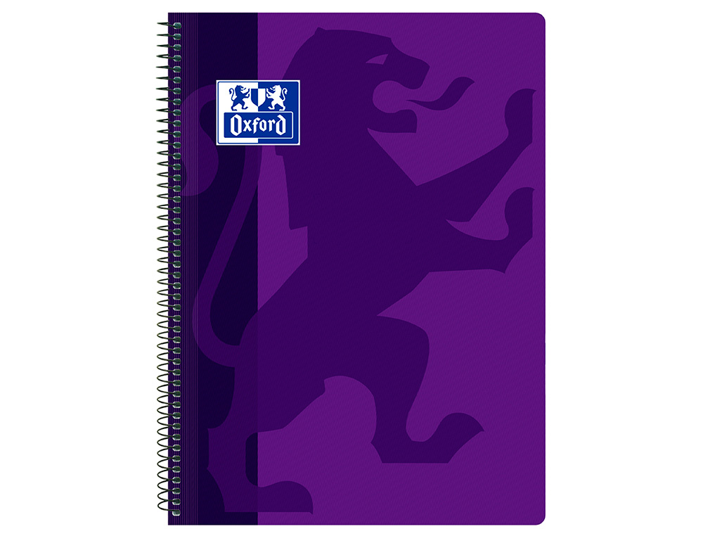 CADERNO ESPIRAL OXFORD SCHOOL CLASSIC CAPA POLIPROPILENO FOLIO 80 FOLHAS QUADRICULA 4 MM COM MARGEM VIOLETA