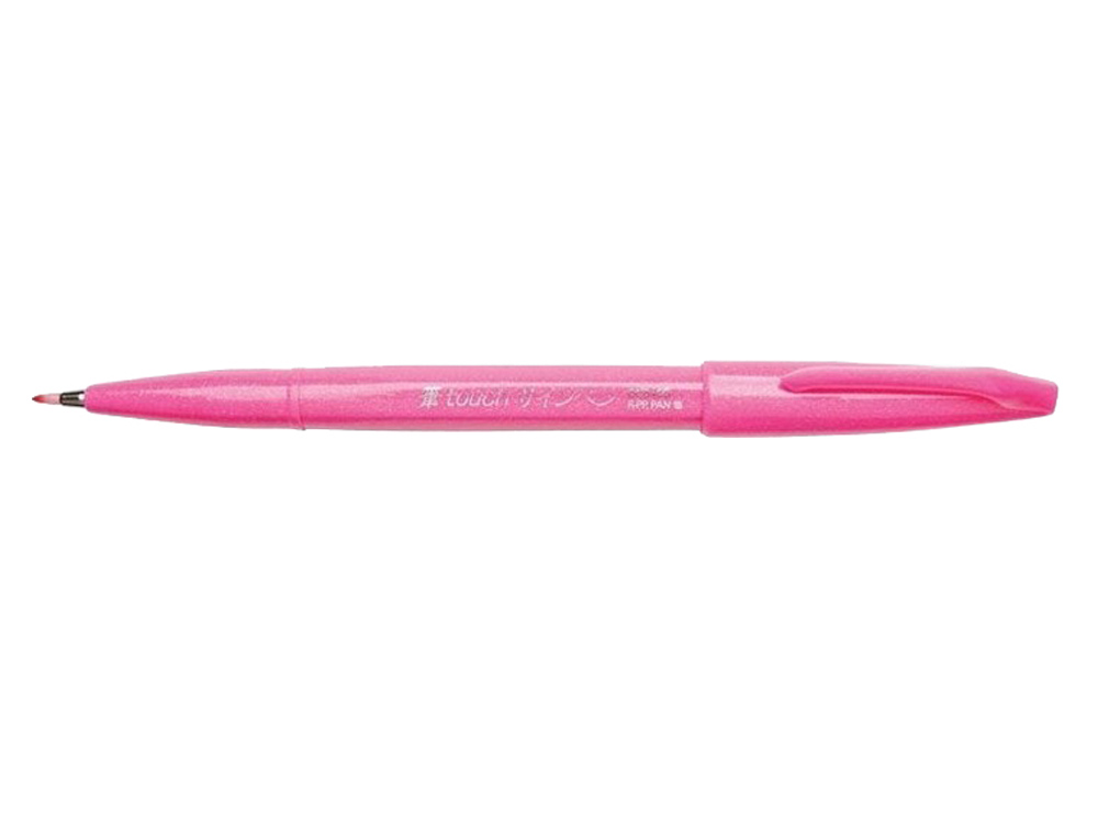 CANETA PINCEL PENTEL TOUCH PARA CALIGRAFIA COR ROSA