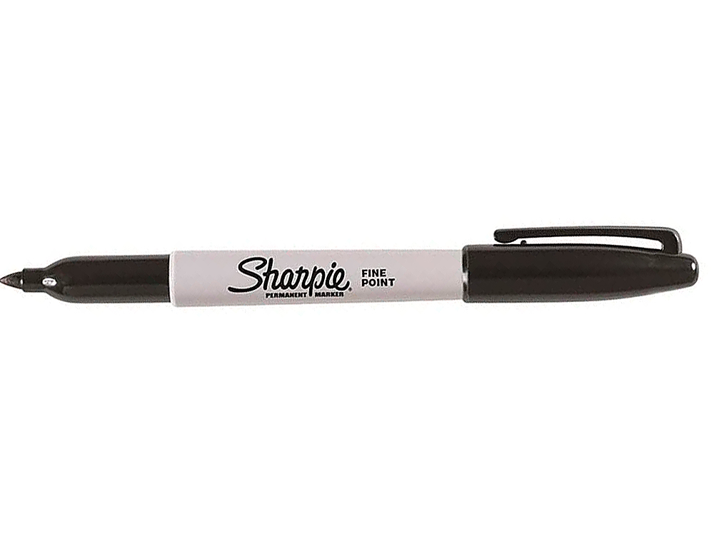 MARCADOR SHARPIE PERMANENTE PONTA FINA PRETA