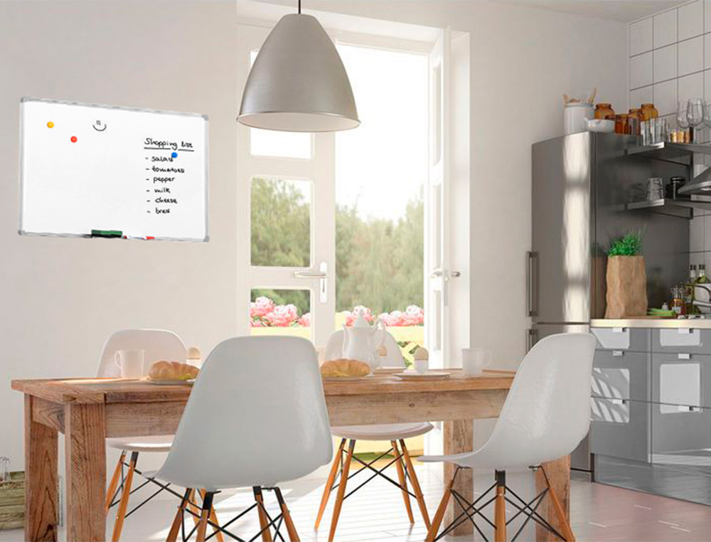 QUADRO BRANCO Q-CONNECT LACADO MAGNETICO MOLDURA EM ALUMINIO 60X45 CM