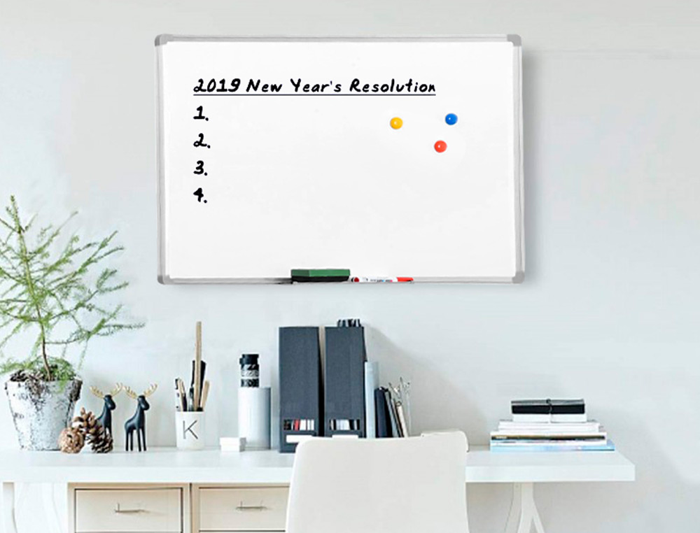 QUADRO BRANCO Q-CONNECT LACADO MAGNETICO MOLDURA EM ALUMINIO 60X45 CM