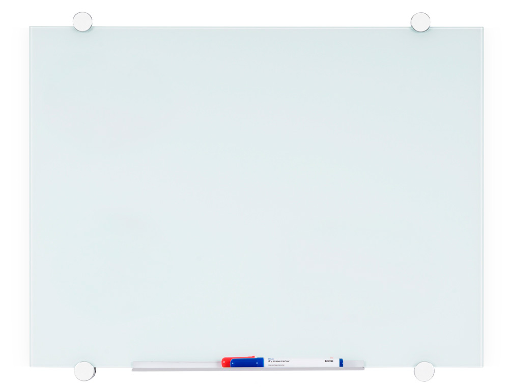 QUADRO BRANCO Q-CONNECT VIDRO MAGNETICO MOLDURA EM ALUMINIO 90X60 CM