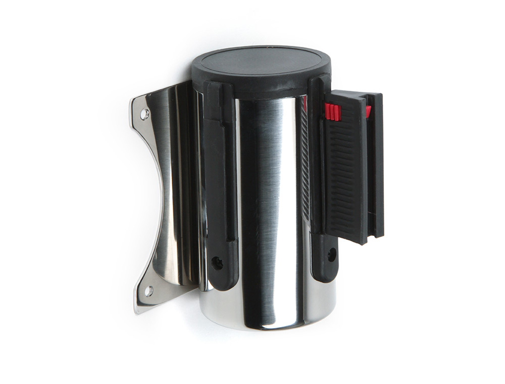 FITA EXTENSIVEL DE PAREDE SEPARADORA RETRATIL DE 3 MT CLIPS EM AMBOS LADOS E CLIP DERECEÇÃO COR PRETO