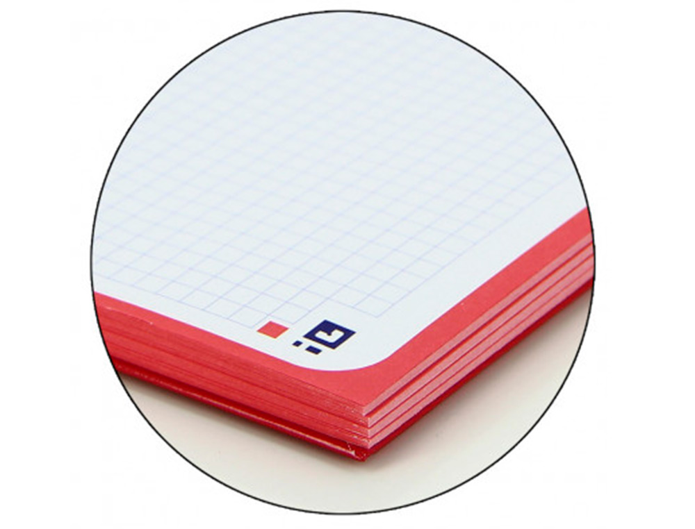 RECARGA COR 1 OXFORD DIN A4+ 80 FOLHAS 90 GR QUADRICULA 5 MM 4 FUROS COR VERMELHO