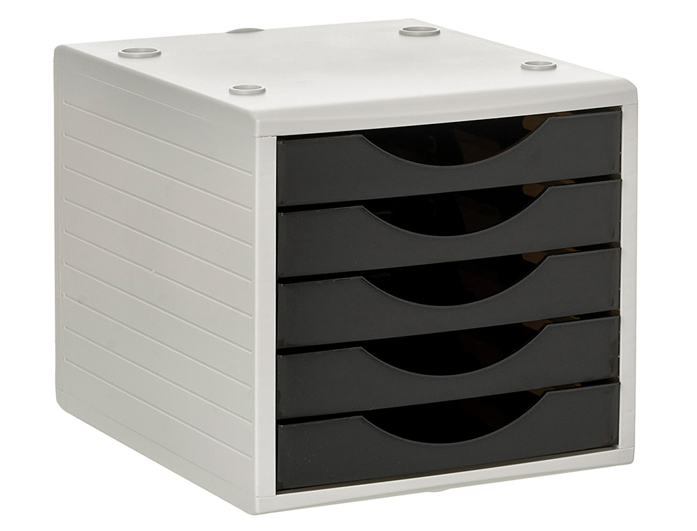 BLOCO CLASSIFICADOR DE GAVETAS ARCHIVO 2000 5 GAVETAS COR PRETO OPACO 270X340X260 MM