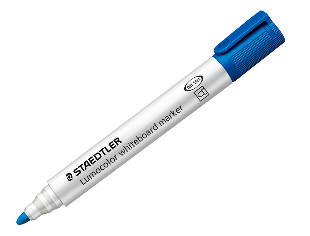 MARCADOR STAEDTLER LUMOCOLOR 351 PARA QUADRO BRANCO PONTA REDONDA 2 MM COR AZUL