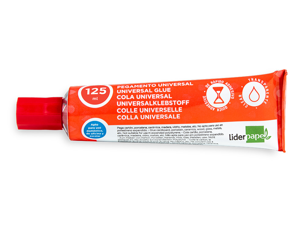 COLA LIDERPAPEL UNIVERSAL TRANSPARENTE 125 ML
