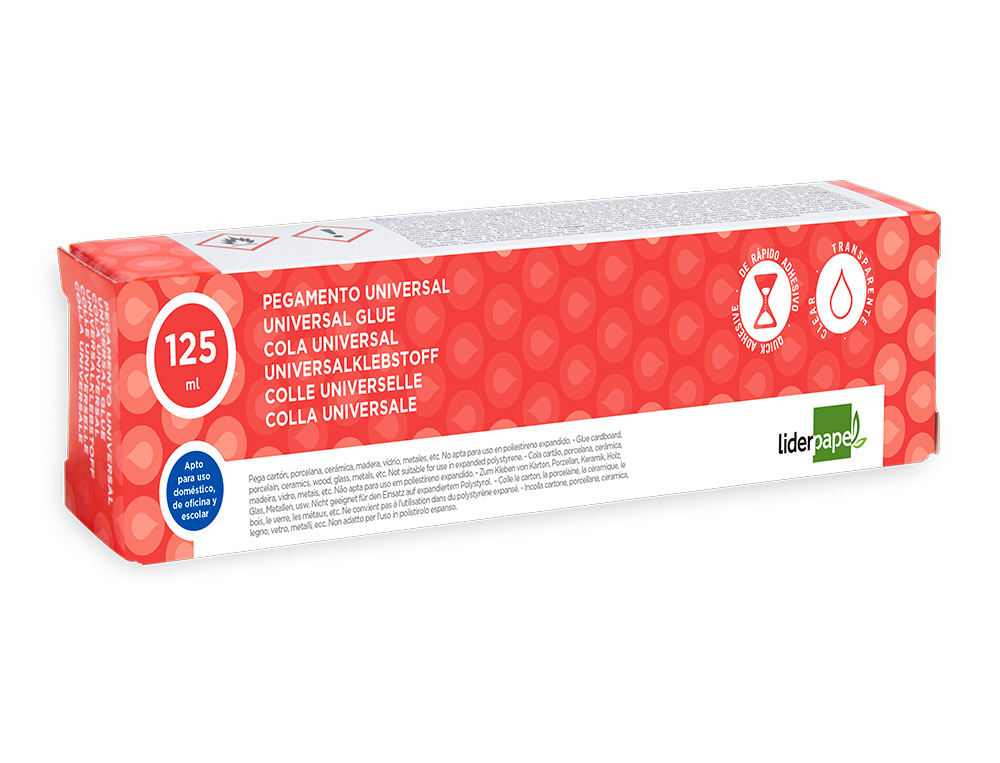 COLA LIDERPAPEL UNIVERSAL TRANSPARENTE 125 ML