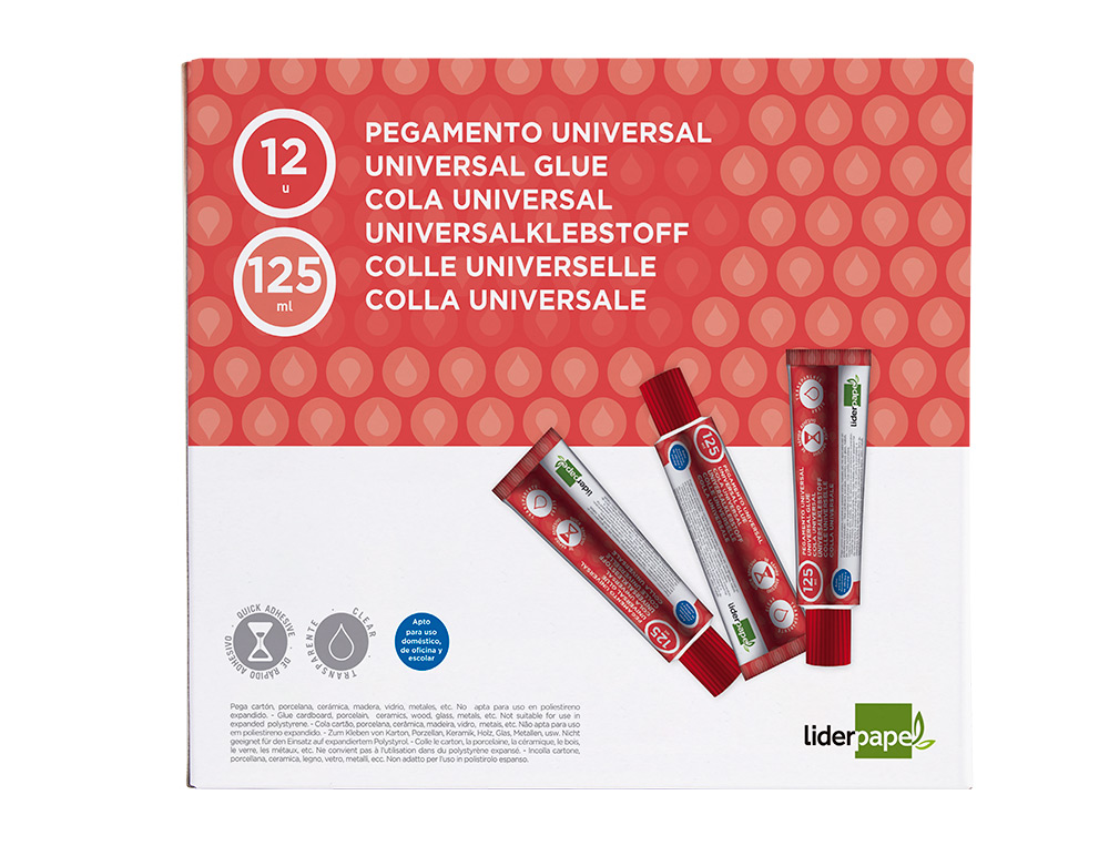 COLA LIDERPAPEL UNIVERSAL TRANSPARENTE 125 ML