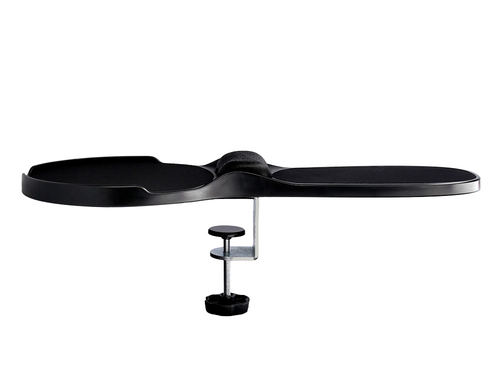 APOIO DE BRACOS ERGONOMICO Q-CONNECT COM TAPETE DE RATO E APOIO DE PULSOS PRETO 220X140X480 MM