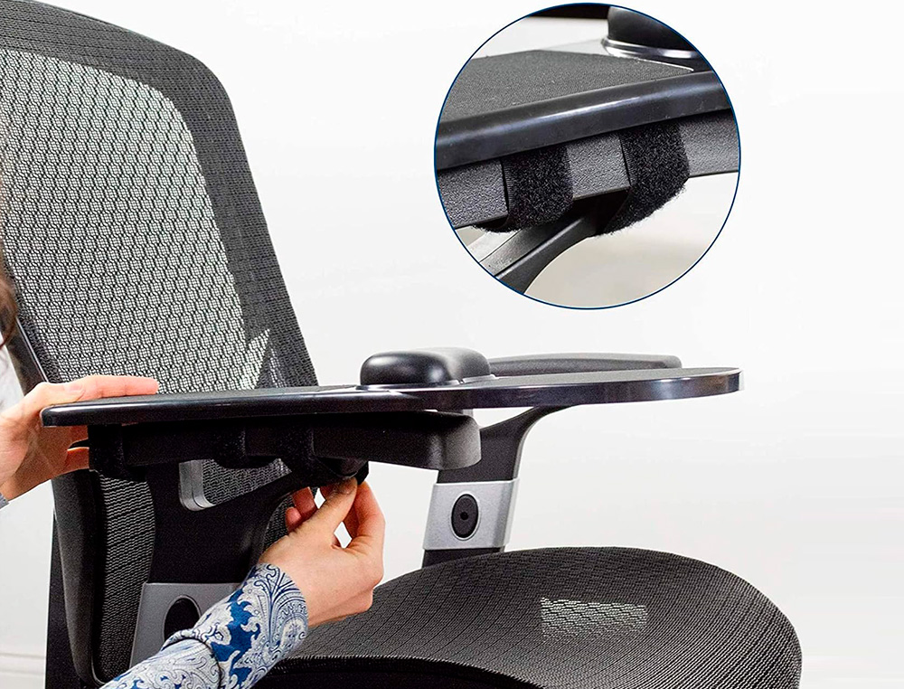 APOIO DE BRACOS ERGONOMICO Q-CONNECT COM TAPETE DE RATO E APOIO DE PULSOS PRETO 220X140X480 MM