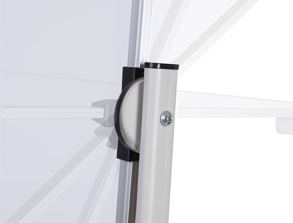 QUADRO BRANCO ROCADA GIRATORIO DUPLA FACE ACO LACADO MAGNETICO COM BANDEJAS ACESSORIOS 150X180 CM
