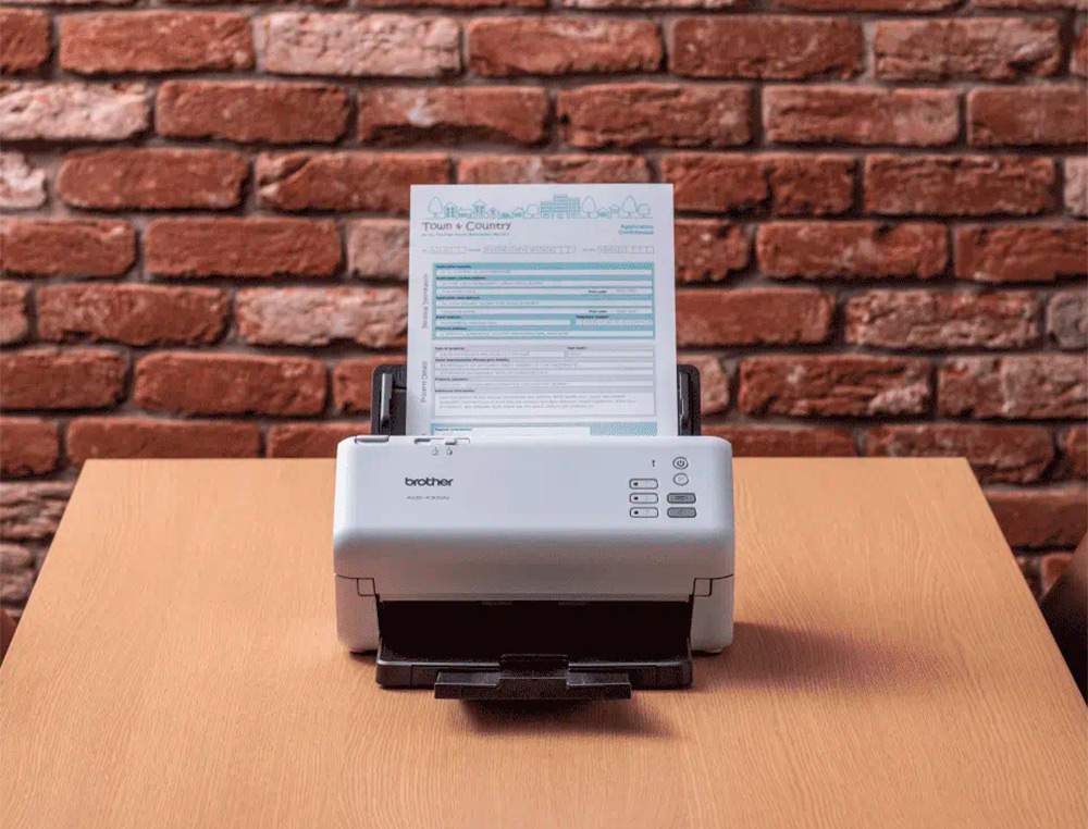 SCANNER BROTHER DE SECRETARIA ADS-4300N DUPLA FACE TAMANHO A4 RESOLUCAO 600 PPP VELOCIDADE 40 PPM USB 2.0